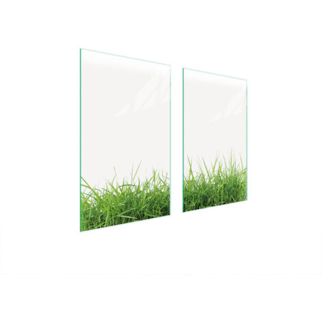 PLAQUE DE PROTECTION EN VERRE POUR POÊLE 75x52 BLANC