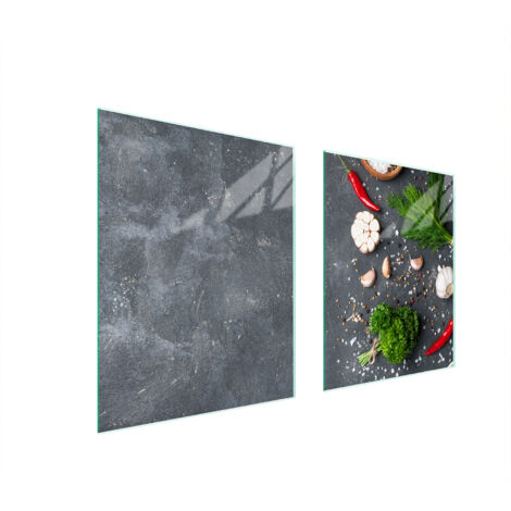 PLAQUE DE PROTECTION EN VERRE POUR POÊLE 85x52 ARDOISE