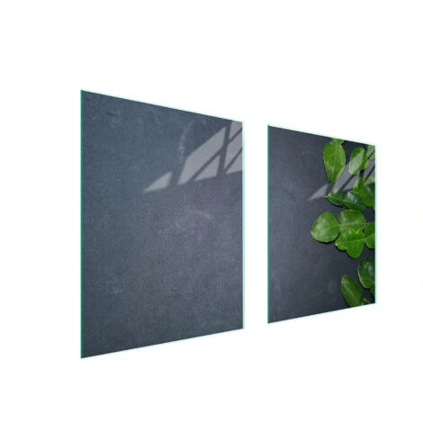 PLAQUE DE PROTECTION EN VERRE POUR POÊLE 85x52 ARDOISE