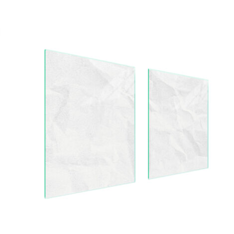 PLAQUE DE PROTECTION EN VERRE POUR POÊLE 85x52 BLANC