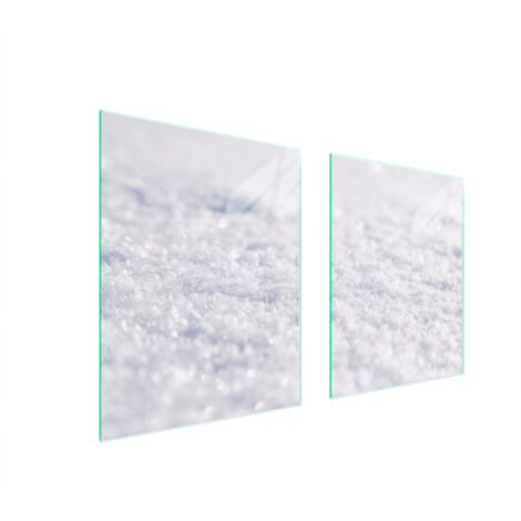 PLAQUE DE PROTECTION EN VERRE POUR POÊLE 85x52 BLANC