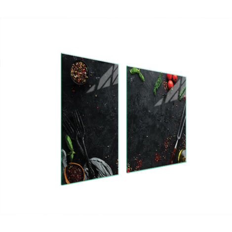 PLAQUE DE PROTECTION EN VERRE POUR POÊLE 90x52 ARDOISE