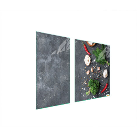 PLAQUE DE PROTECTION EN VERRE POUR POÊLE 90x52 ARDOISE