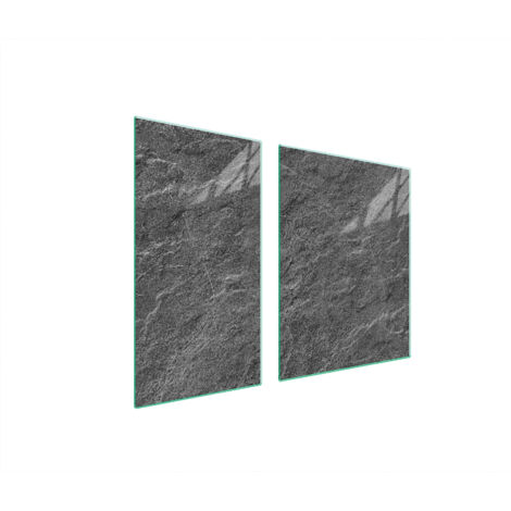 PLAQUE DE PROTECTION EN VERRE POUR POÊLE 90x52 ARDOISE