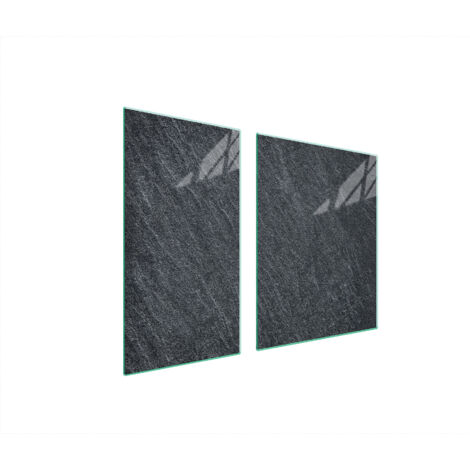 PLAQUE DE PROTECTION EN VERRE POUR POÊLE 90x52 ARDOISE