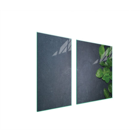 PLAQUE DE PROTECTION EN VERRE POUR POÊLE 90x52 ARDOISE