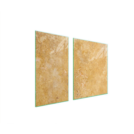PLAQUE DE PROTECTION EN VERRE POUR POÊLE 90x52 ARDOISE