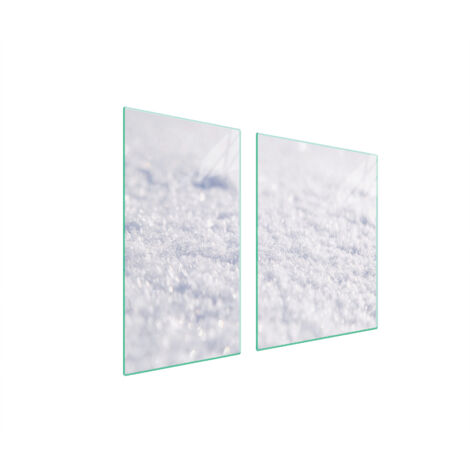PLAQUE DE PROTECTION EN VERRE POUR POÊLE 90x52 BLANC