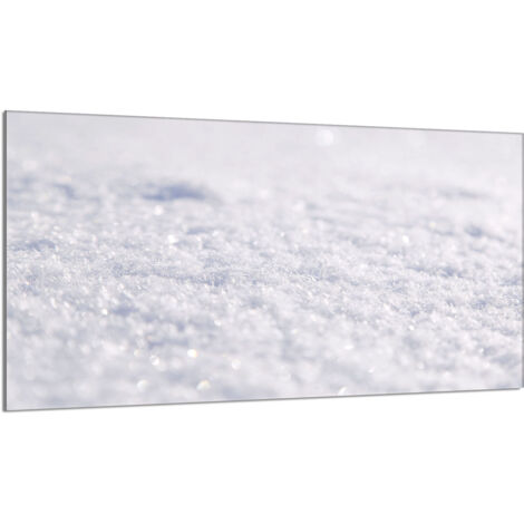 Plaque de protection en verre pour poêle 90x52 Blanc