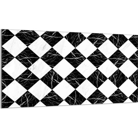 Plaque de protection en verre pour poêle 90x52 Mosaïque