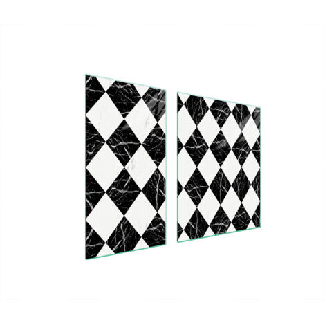 PLAQUE DE PROTECTION EN VERRE POUR POÊLE 90x52 MOSAÏQUE