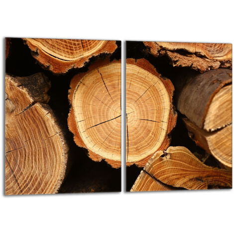 Plaque de protection en verre pour poêle à bois 2x40x52