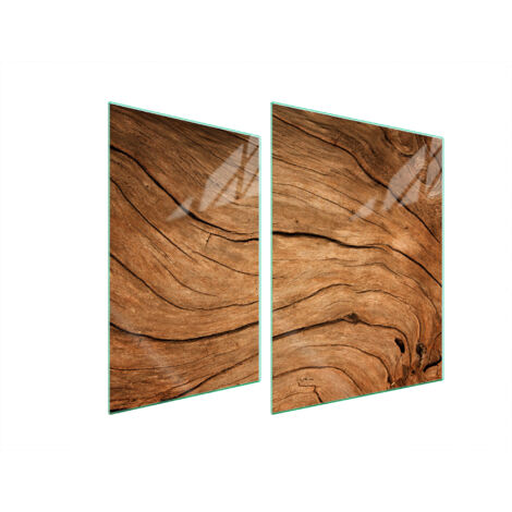 PLAQUE DE PROTECTION EN VERRE POUR POÊLE À BOIS 70x52
