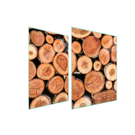 PLAQUE DE PROTECTION EN VERRE POUR POÊLE À BOIS 70x52