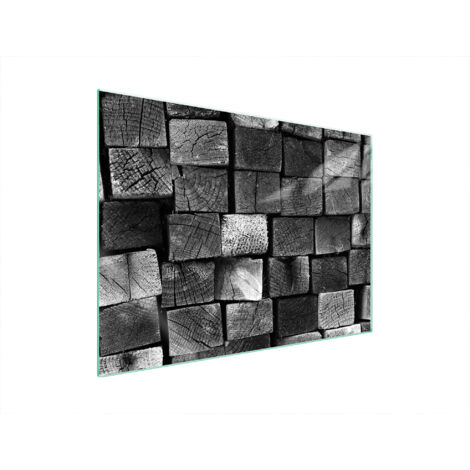 PLAQUE DE PROTECTION EN VERRE POUR POÊLE À BOIS 70x52