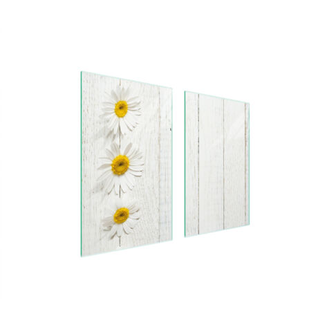 PLAQUE DE PROTECTION EN VERRE POUR POÊLE À BOIS 75x52