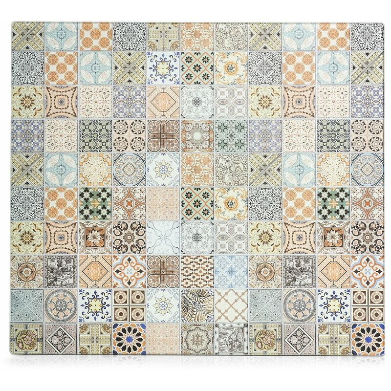 Zeller - Plaque de protection en verre pour poêle mosaic, grande