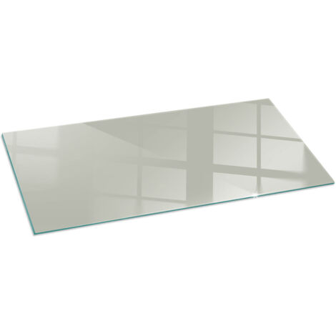 Plaque de protection en verre trempé de sol décorative imprimée sous cheminée Couleur Gris-vert 125x50 cm