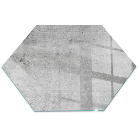 Plaque de protection en verre trempé de sol décorative imprimée sous cheminée Texture de béton brut h40 cm
