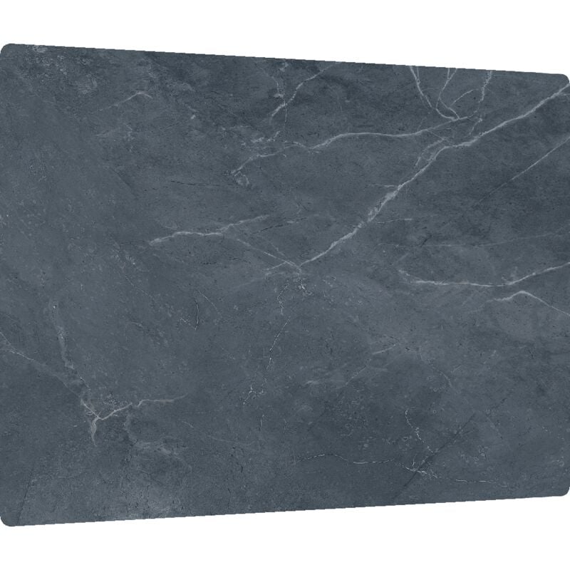 Plaque de Protection en Verre Trempé Universel et Multifonction 60x52cm avec Motif Marbre Gris Anthr