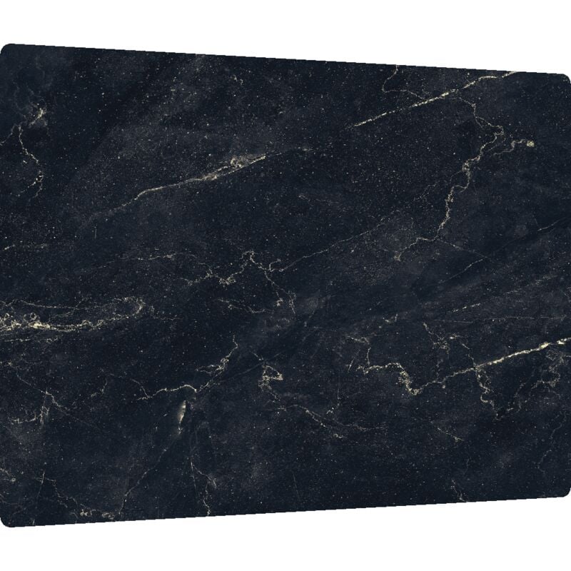 Plaque de protection en verre trempe universel et multifonction 60x52cm avec motif marbre noir plan