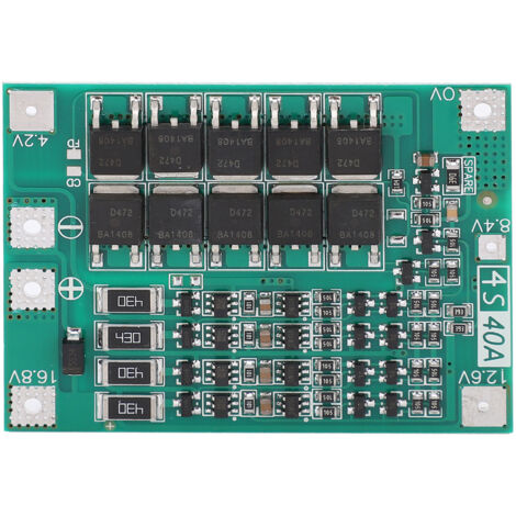 Plaque de protection pour batterie lithium 4S 40A 16.8V avec équilibrage - Module en résine