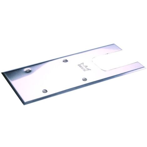 Plaque de recouvrement pour pivot de sol BTS65 - inox - 290 x 130 mm - DORMAKABA