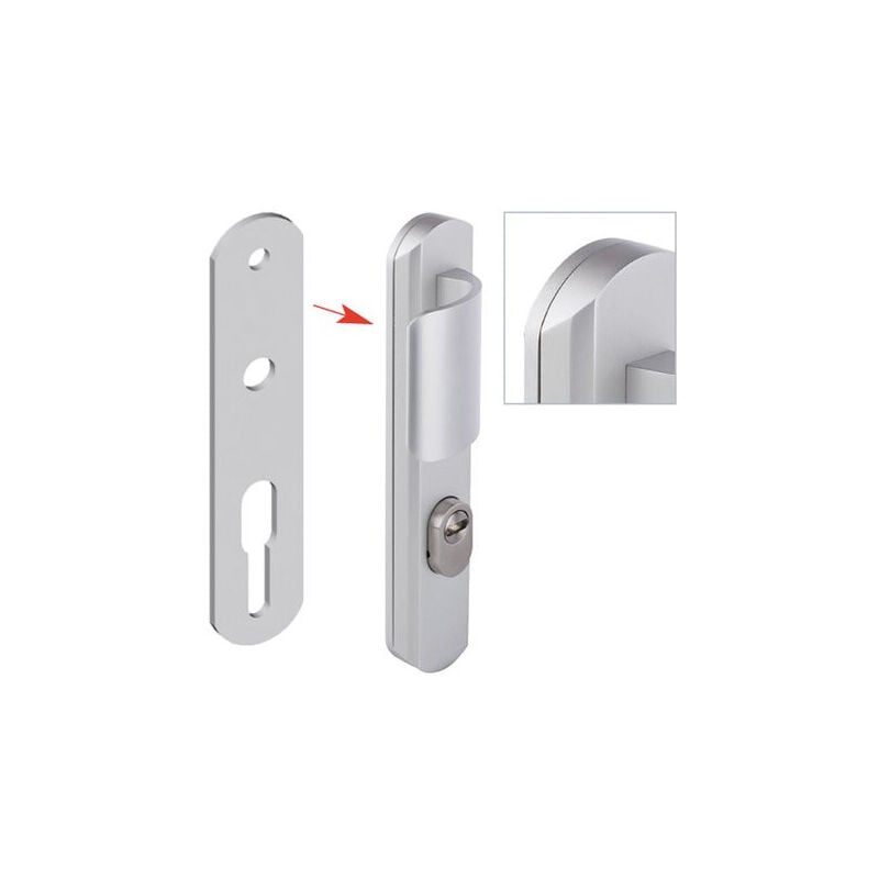 Plaque de réhausse pour secumax / tenor Argent 50 Argent 50