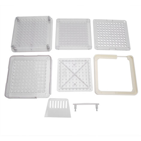 Plaque de Remplissage de Capsules en Acrylique Transparent - 100 Alvéoles pour Poudre - Outil Manuel de Remplissage
