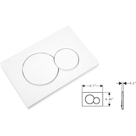 Plaque de rinçage à deux boutons compatible Geberit sigma01 interrupteur de panneau de toilette mural up300.115.770 (blanc)