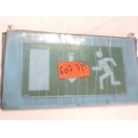Plaque de signalisation plexiglas avec SORTIE flèche vers le bas pour BAES ARCOR LEGRAND 060771