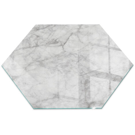 Plaque de sol sous poêle à bois en verre trempé protection thermique du plancher Motif structure marbrée h40 cm