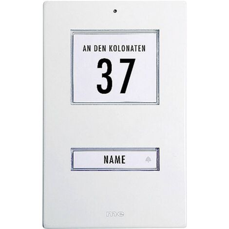 Plaque de sonnette, 1 Fam. Aluminium Blanc
