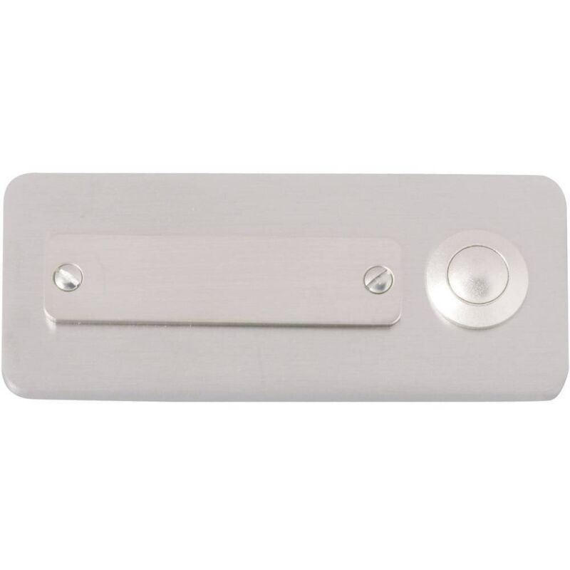 Heidemann - 70121 Plaque de sonnette avec porte-nom simple acier inoxydable 24 V/1 a