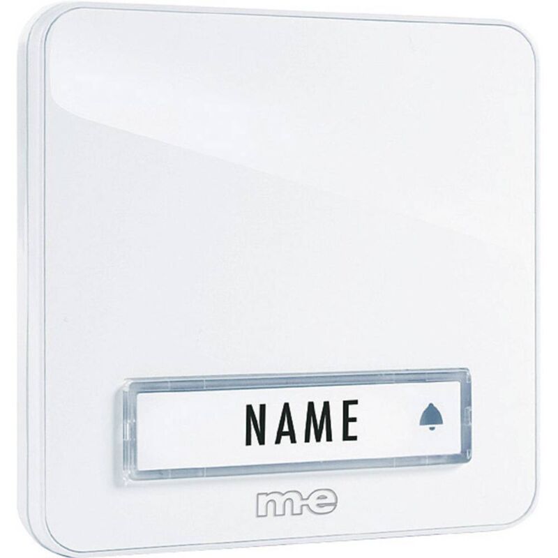 M-e Modern-electronics - Plaque de sonnette simple KTA-1 w blanc 12 V/1 a
