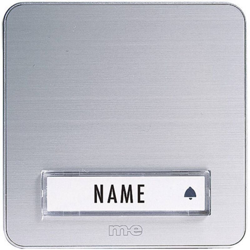 M-e Modern-electronics - Plaque de sonnette simple KTA-1 a/s argent 12 V/1 a