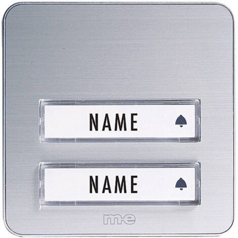 Plaque de sonnette x2 m-e modern-electronics KTA-2 A/S argent 12 V/1 A X95054