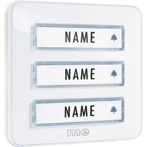 Plaque de sonnette x3 m-e modern-electronics KTA-3 W blanc 12 V/1 A X95051