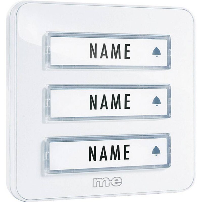 M-e - Plaque de sonnette x3 modern-electronics KTA-3 w blanc 12 V/1 a