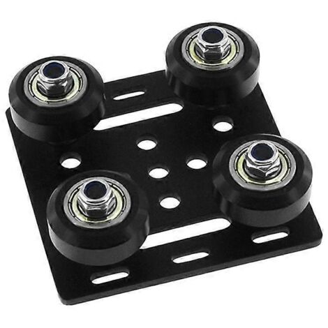 Plaque de support de roue en V miniature à rainure en V pour portique de petite taille (série 2020)