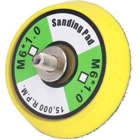 Plaque de support en PU pour ponceuse à air, disque de polissage avec fixation M6x1, 2 pouces, 15000 RPM pour ponçage et lustrage