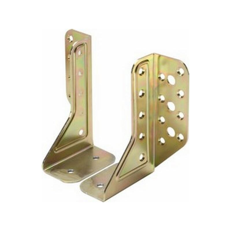 Plaque de support mural réglable 10 pcs. pour la fixation de poutres en bois 44x140 (2pcs.) ailes extérieures - Hall