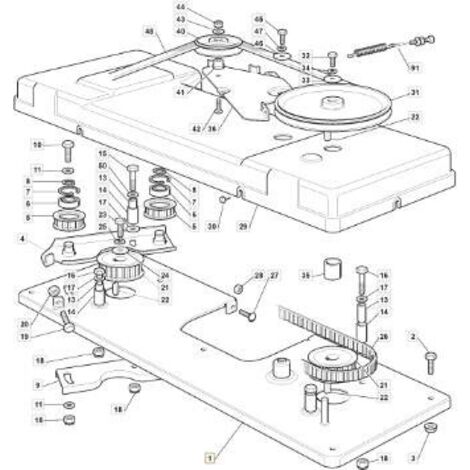 PLAQUE DE TRANSMISSION DE LAME ZNB TC 122 '22 ORIGINAL STIGA - 382547031/3