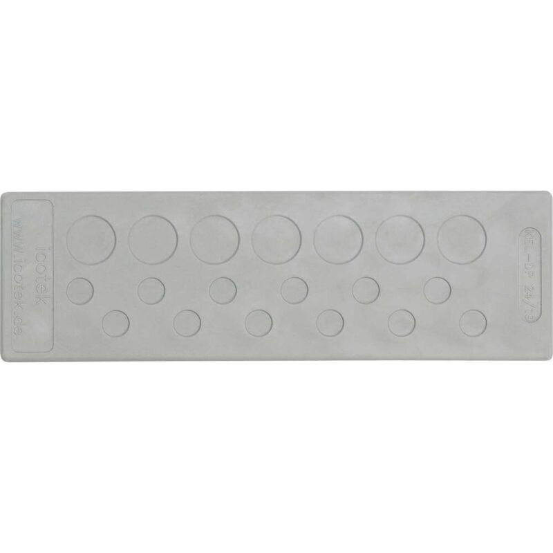Plaque de traversée de câble Icotek kel-dp 24/26 43518 ø max. des bornes 16.1 mm Elastomère gris 1 pc(s)