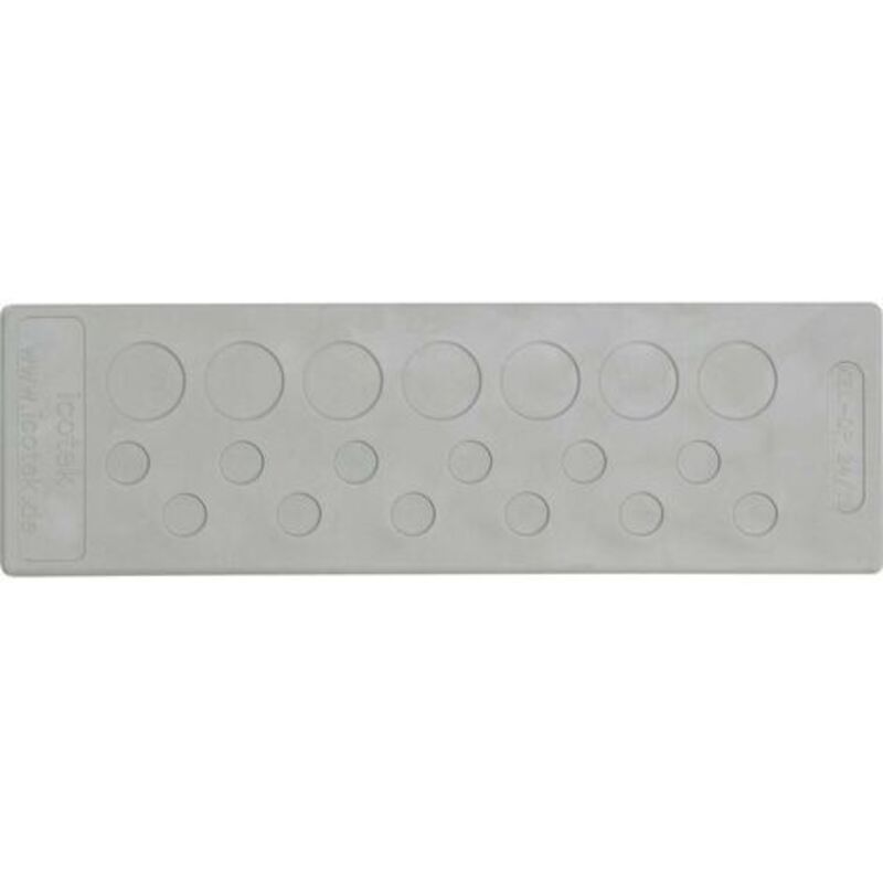 Plaque de traversée de câble Icotek kel-dp 24/50 43520 ø max. des bornes 8.3 mm Elastomère gris 1 pc(s) W96639