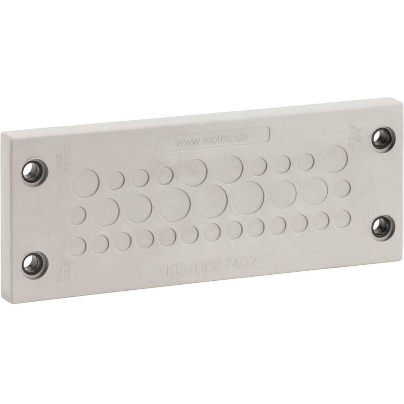 Icotek - Plaque de traversée de câble kel-dpz 24/17 43705 ø max. des bornes 16.2 mm Polyamide, Elastomère gris, noir 1 pc