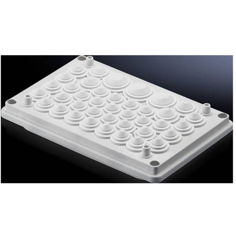 Rittal - Plaque de traversée de câble 9665.770 Isolante gris (ral 7032) 1 pc(s)