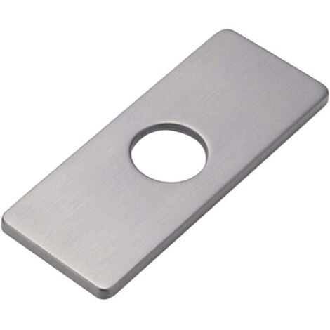 Plaque de trou d'évier de cuisine pour robinet de salle de bain, lavabo, rosace de robinet en nickel brossé