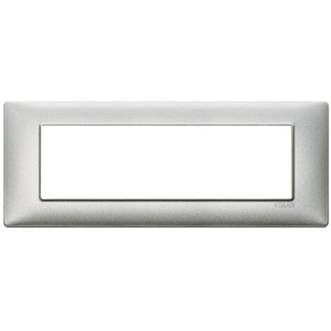 Plaque de Vimar Plana 7 Modules argent métallique 14657.71