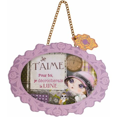 Plaque déco à suspendre Je t'Aime Verity Rose
